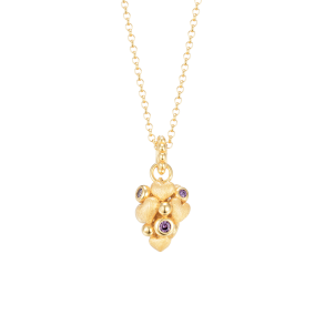 Hjerte Halskde Guldbelagt