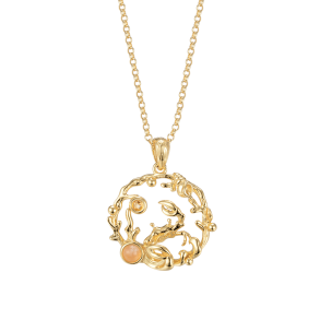 Krebsen Stjernetegn Halskde - Guldbelagt