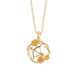 Skytte Stjernetegn Halskde - Guldbelagt