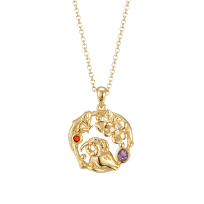 Vdder Stjernetegn Halskde Guldbelagt