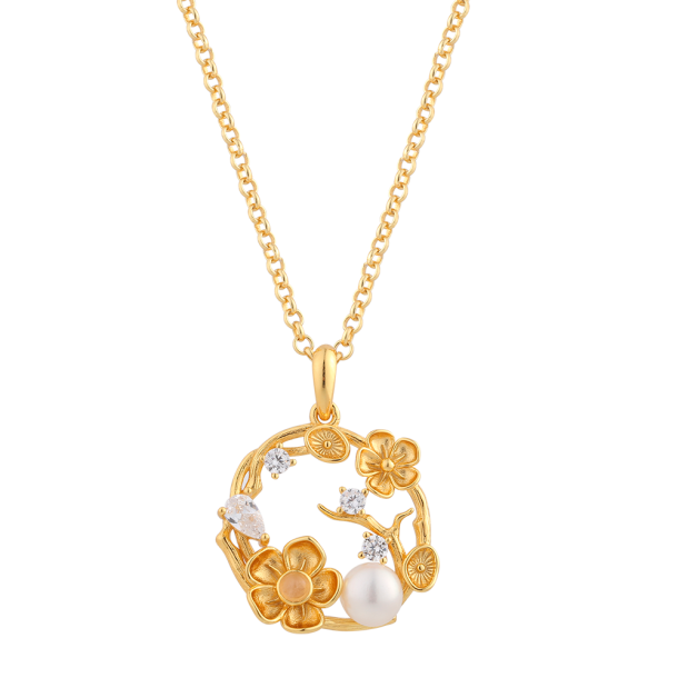 Flower Necklace - Goldplated