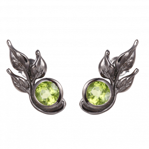 Mrk Rhodineret reringe - Peridot