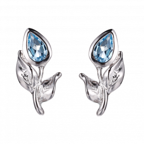 Flower reringe med Bl Topas