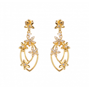 Blomster reringe Guldbelagt