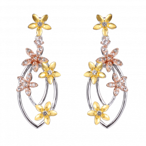 reringe Med Topas og Blomster 3 farver