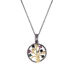 Livets Tr Halskde Med Turmalin