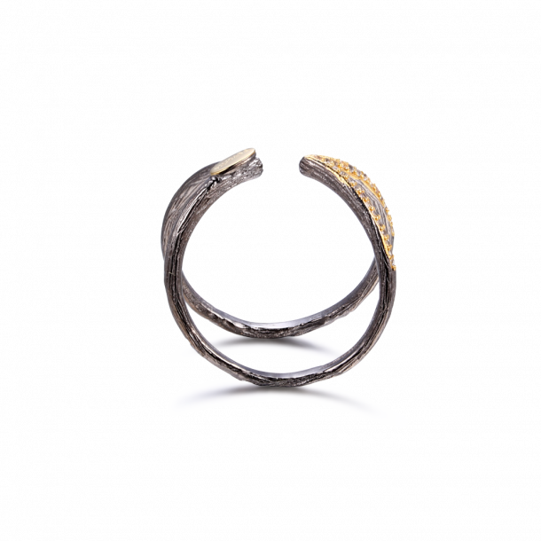 Ring Forgyldt med Hvid Topas