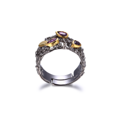 Ring Med Lilla sten - Ametyst