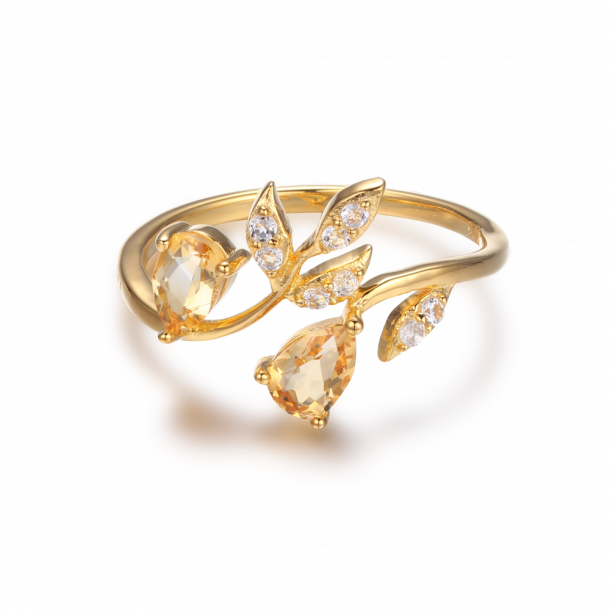 Ring med Citrin