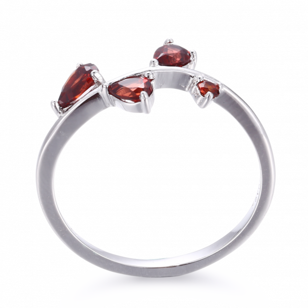 Granat Ring - �gte Sten