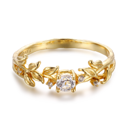 Ring Topas - Guldbelagt