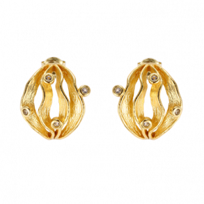 Guldbelagte reringe Med Topas 