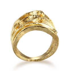 Guldbelagt Ring Med Topas