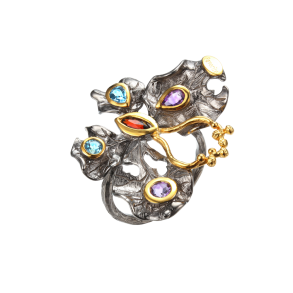 Sommerfugl Ring Med gte Sten