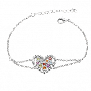 Heart Bracelet - With Real Gemstones