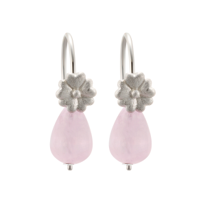 Pink Earrings Kunzite & Butterfly 