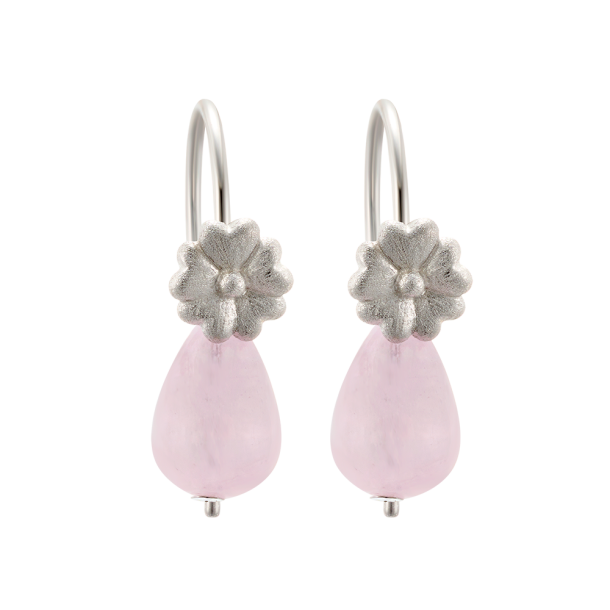 Pink Earrings Kunzite &amp; Butterfly 