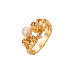 Flower Ring - Rose Quartz