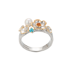 Blomma Ring - Topaz og Citrine