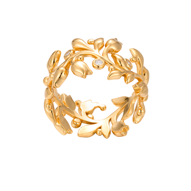 Tulipan Ring Guldbelagt