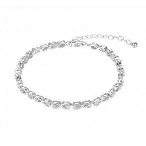 Infinity Bracelet With Stones 
