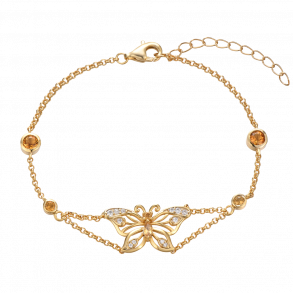 Butterfly Bracelet With Stones 