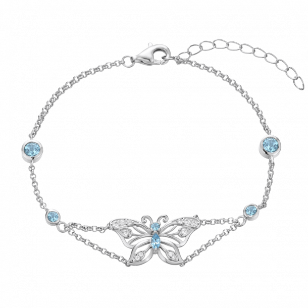 Butterfly Bracelet With Topaz