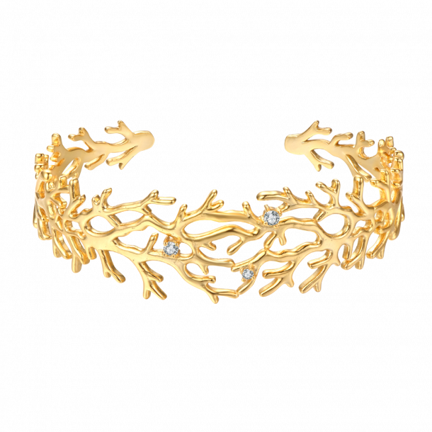 Coral bracelet - Gold plated