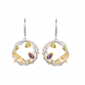 The dragonfly Earrings - Silver