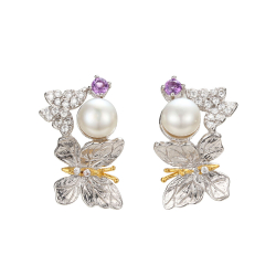 Sommerfugl reringe Med Ferskvandsperle