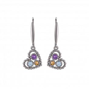 Heart Earrings Dark Silver