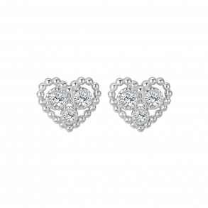 Heart Earrings Silver