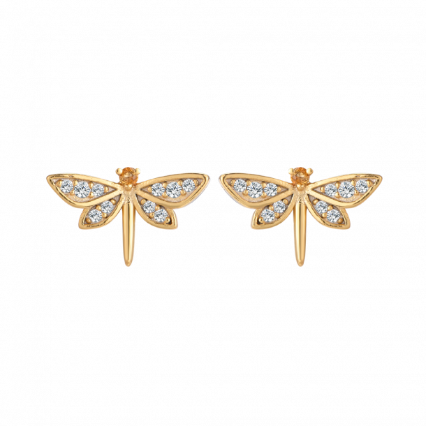 Dragonfly Earrings -  Goldplated