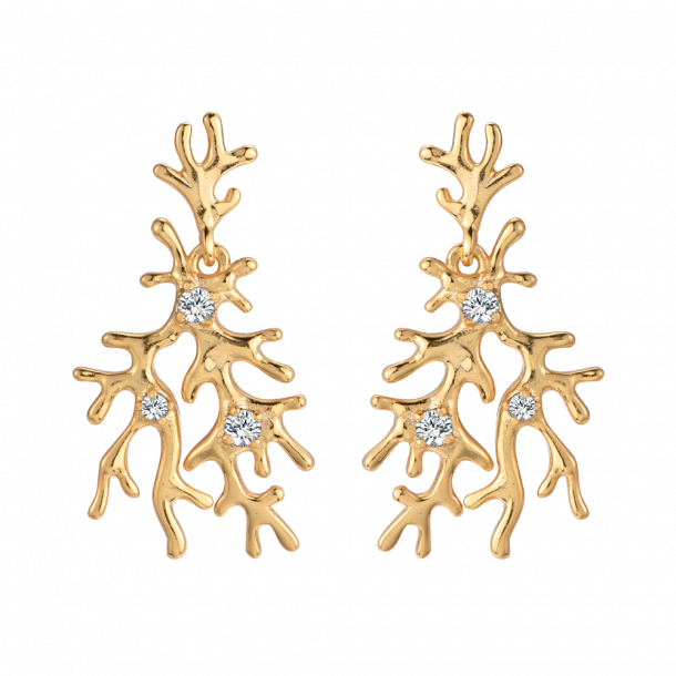 Coral Earrings - Gold plated