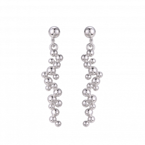 Champagne Earrings Long - Silver