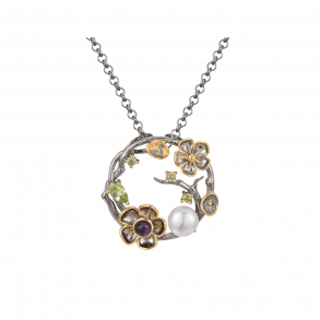 Flower Necklace - Dark