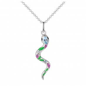 Snake Nature Necklace - Silver
