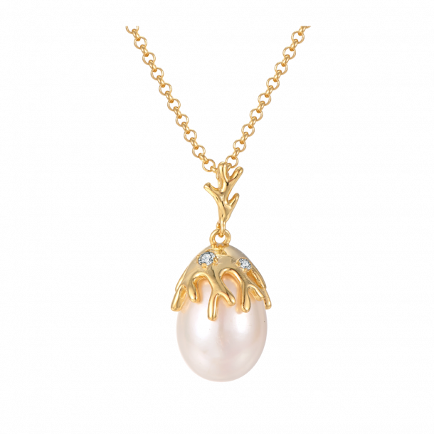 Coral Necklace - Freshwater pearl