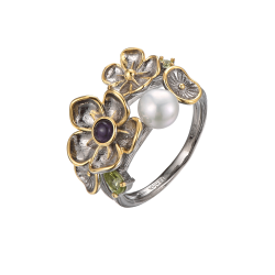 Blomma Ring - Mrk