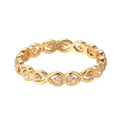 Infinity Ring Med Stenar Guldplterad