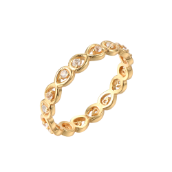 Infinity Ring Med Stenar Guldplterad