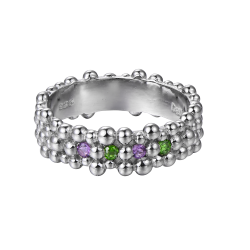 Champagne Ring -  Dark Silver