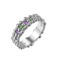 Champagne Ring -  Dark Silver