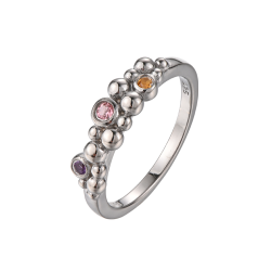 Champagne Ring -  Dark Silver