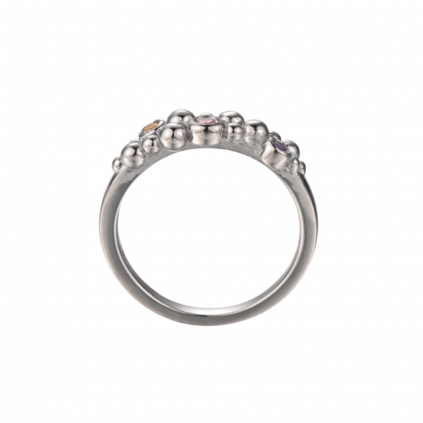 Champagne Ring -  Dark Silver