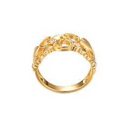 Hjerte Ring - Guldbelagt