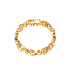 Hjrta Ring - Guldplterad