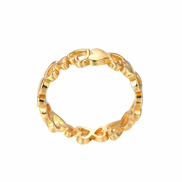 Hjrta Ring - Guldplterad