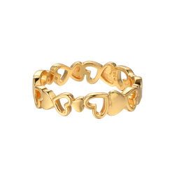 Hjrta Ring - Guldplterad