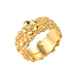 Blommor Ring - Guldplterad